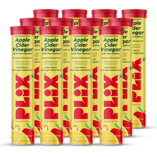 Apple Cider Vinegar Effervescent Tablet with mother (vitamin B6 & B12) Pack of 12 Tubes__3 Months__180 Tablets