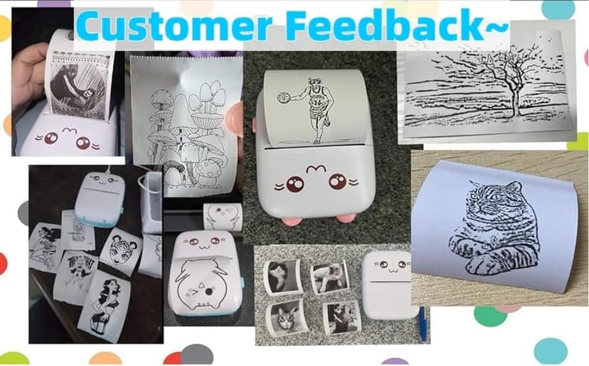 Mini Bluetooth Thermal Printer, Portable Label Printer Inkfree Printer for Android & iOS System view 6