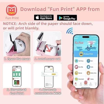 Mini Bluetooth Thermal Printer, Portable Label Printer Inkfree Printer for Android & iOS System view 8