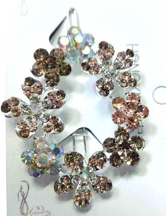 Elegant Rhinestone Flower Hair Clip view 3