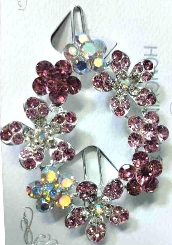 Elegant Rhinestone Flower Hair Clip view 5
