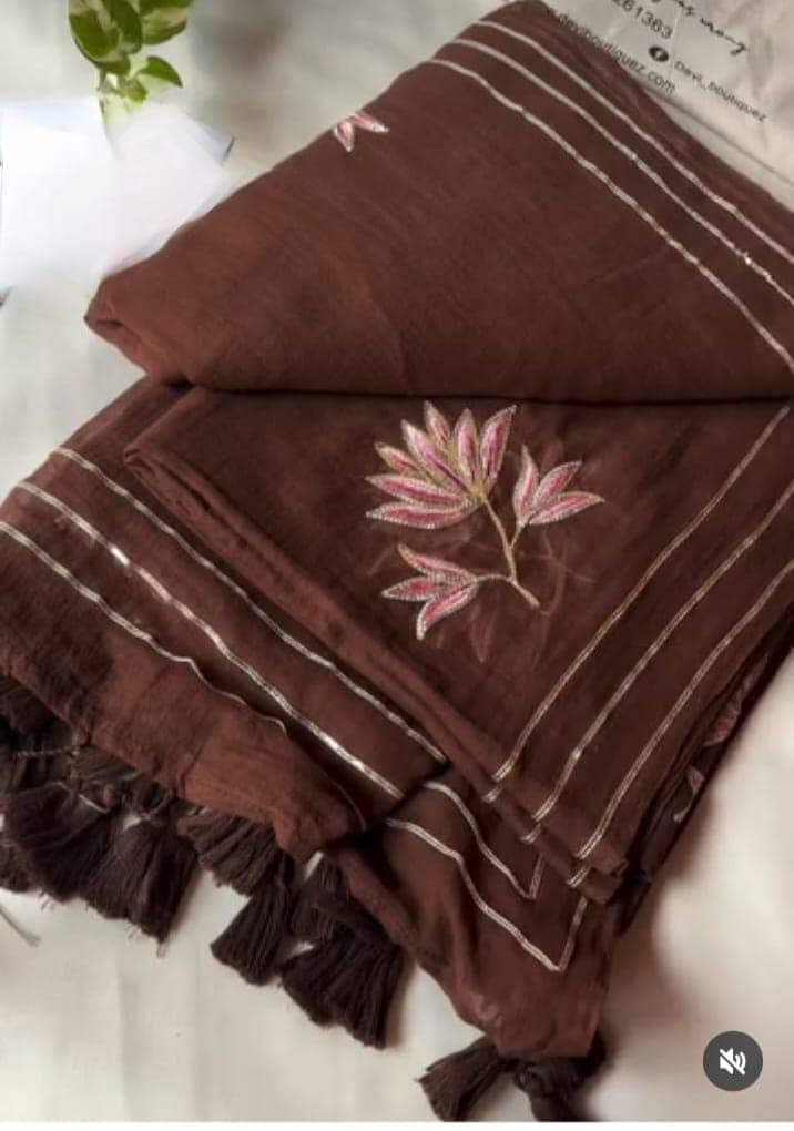 Brown Saree
