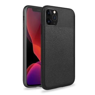 Memumi Brilliant Series Leather Back Cover for Apple iPhone 11 Pro Shockproof - Black (5.8")