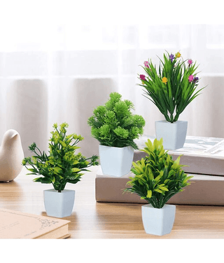 zonezer - Multicolor Daisy Artificial Bonsai ( Pack of 4 )