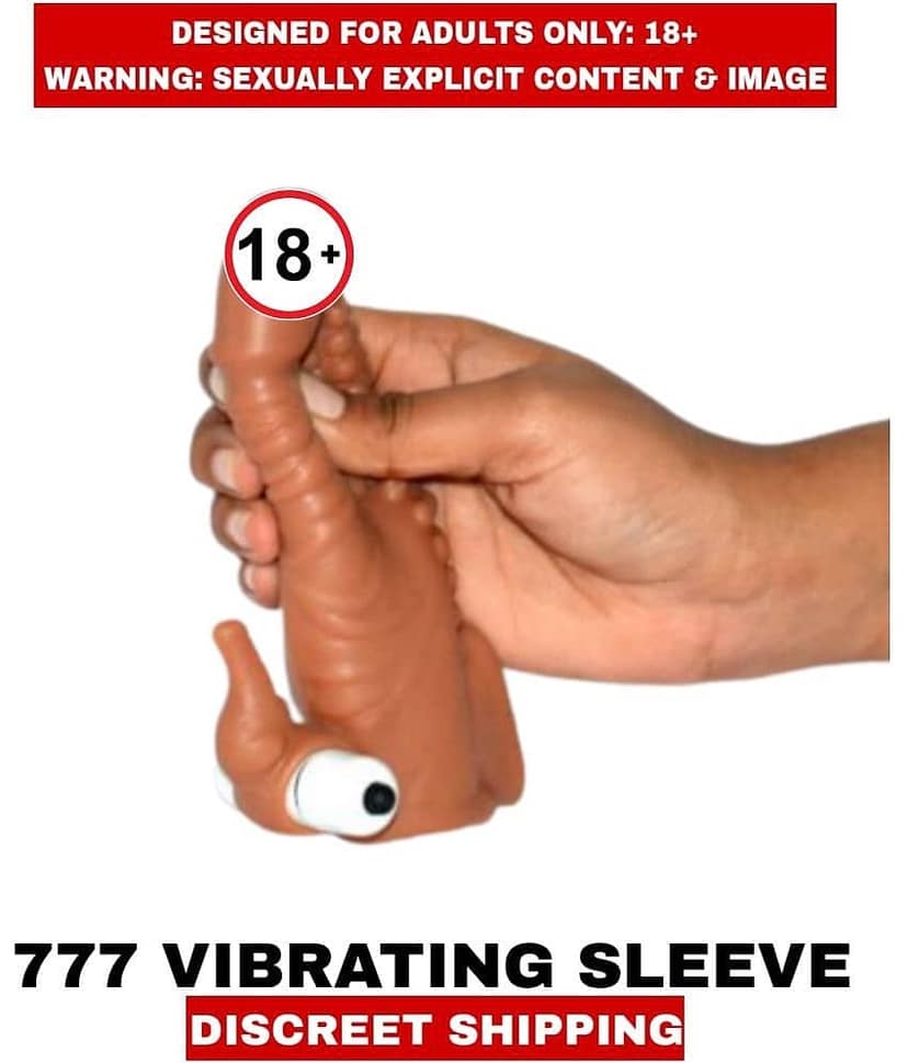 Sexual Wellness Men's Sexual Performance and Enlargement Close Ended 777 Spikey Vibrating Penis Sleeve Extension and Sleeves For Men view 2