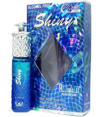 MANASIK SHINY BLUE Concentrated Attar Roll On 6ml .