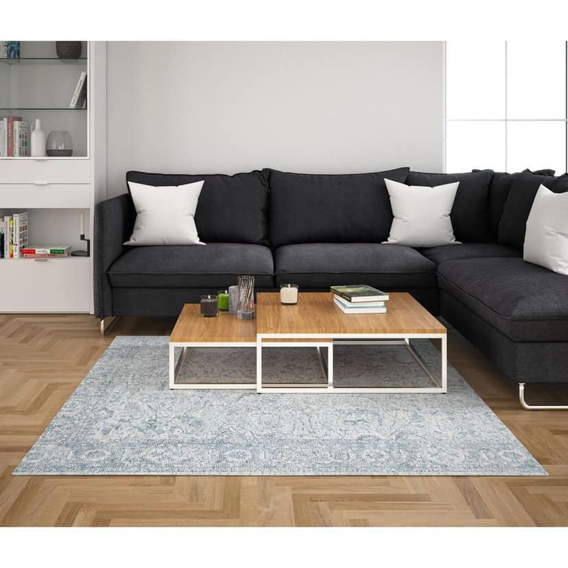 Neu Looms Handmade Viscose Wool Anti-Skid Rug for Bedroom, Living Room, Nursery, Dorm, Playroom & Reading Area