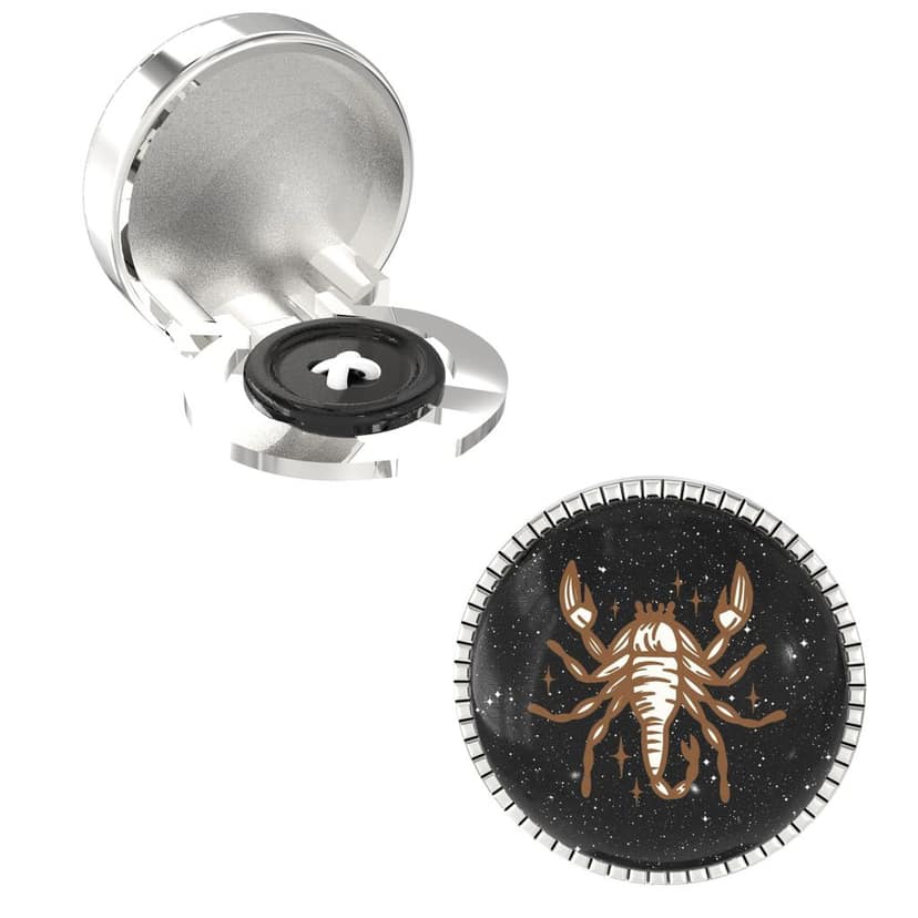 The Smart Buttons - Shirt Button Cover Cufflinks for Men - Scorpio Style