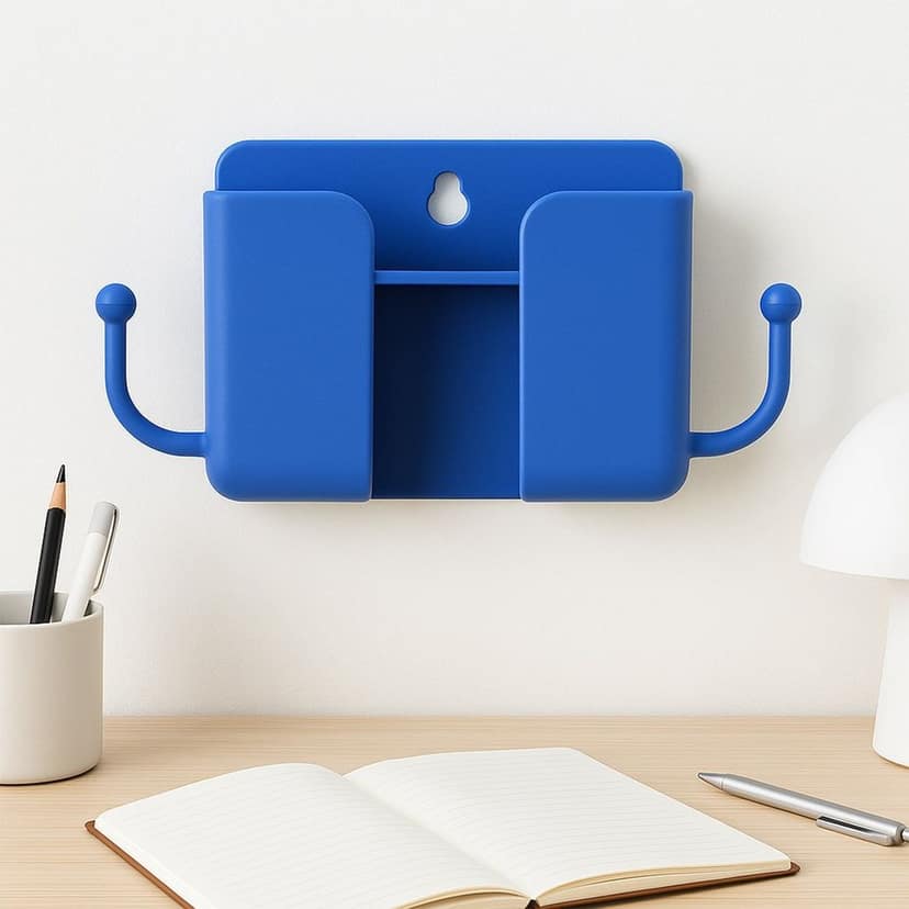 1 Pc Blue Wall mount Mobile Stand With Hook view 6
