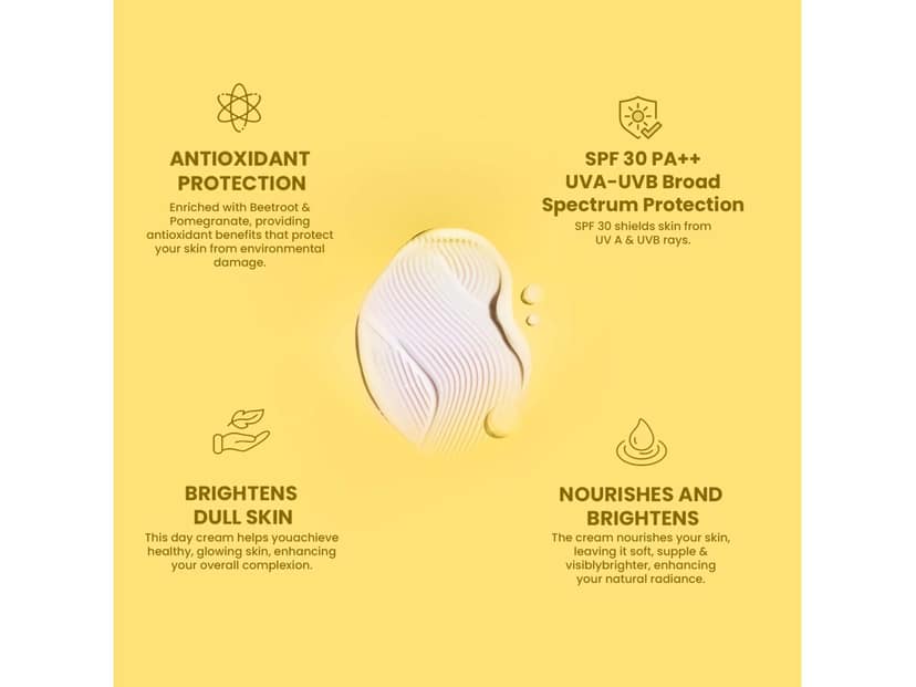 Glowing Skin Day Cream SPF 30 UVA UVB Protection, Moisturizes & Brightens Skin (40 GM) view 2