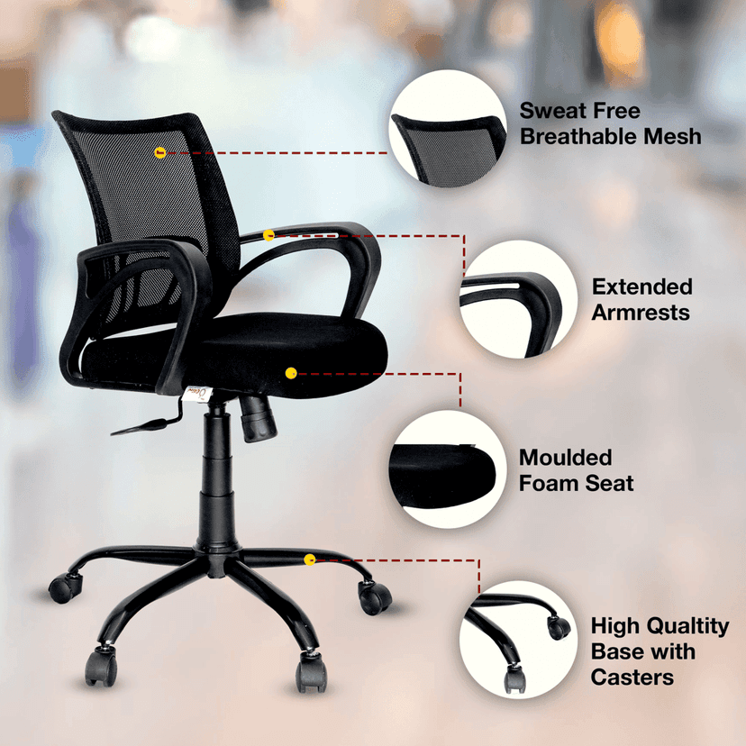 OOLIVE ZEN OC30 Ergonomic Midback Office Chair view 2