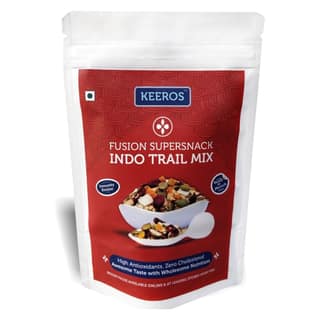 Keeros Slightly Sweet & Crunchy Indo Trail Mix, Healthy & Diabetic Friendly Fusion Super Snack, 200 gm