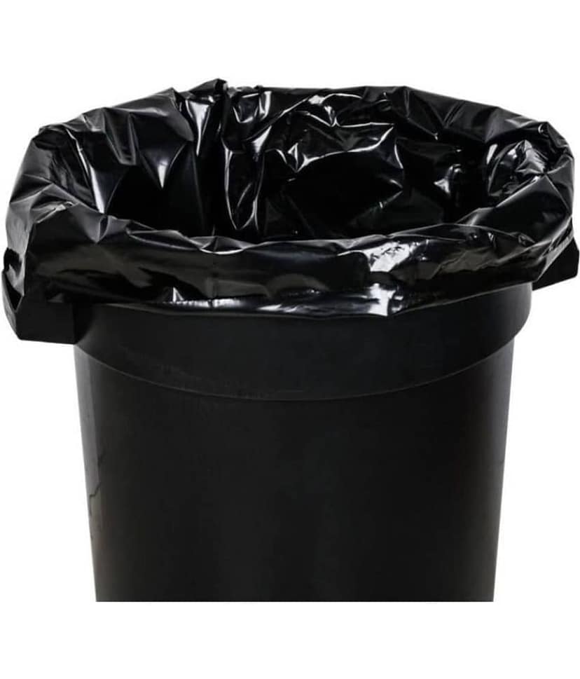C I- Large 42 pcs - 25X30 Black Disposable Garbage Trash Waste Dustbin Bags of 63cm x 76cm | Pack of 3 X 14 pcs= total 42 pcs