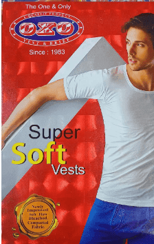 MEN COTTON VEST WHITE view 2