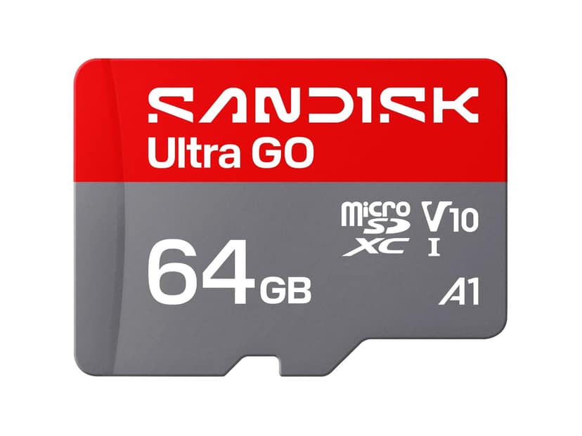 Sandisk SD Ultra Go MicroSD Card UHS-I, Up to 190MB/s, Full HD Video, Memory Card for Android Smartphones, Tablets - 64 GB