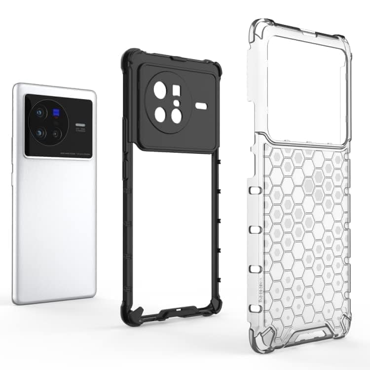 Faircost for Vivo X80 5G Hybrid Shockproof Back Cover Hard Outside Soft Inside- (Polycabonate::Transparent) view 5