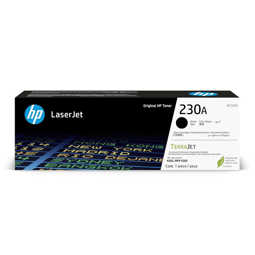 HP 230A Black Original LaserJet Toner Cartridge (W2300A) | For HP Color LaserJet Pro 4201, 4203, MFP 4301, 4303 Series view 3