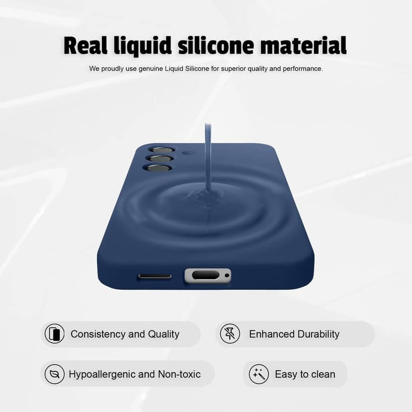 LIRAMARK Liquid Silicone Soft Back Cover Case for Samsung Galaxy S25 Plus view 4