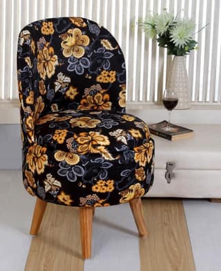 ShadowKart Ottoman Pouffes Sitting Mudda Puffy Stool for Living Room Dressing Table Pouf Round Footstool for Home Decor, Printed,18x18x32 Inch