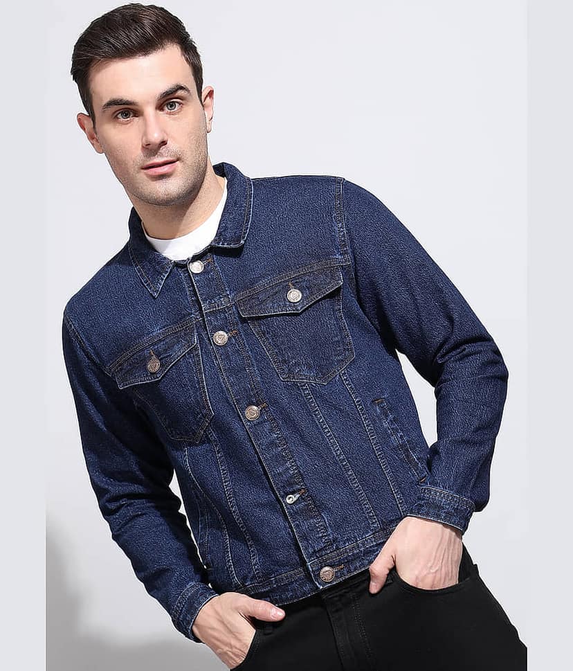 Aflash Denim Men's Denim Jacket - Navy ( Pack of 1 )