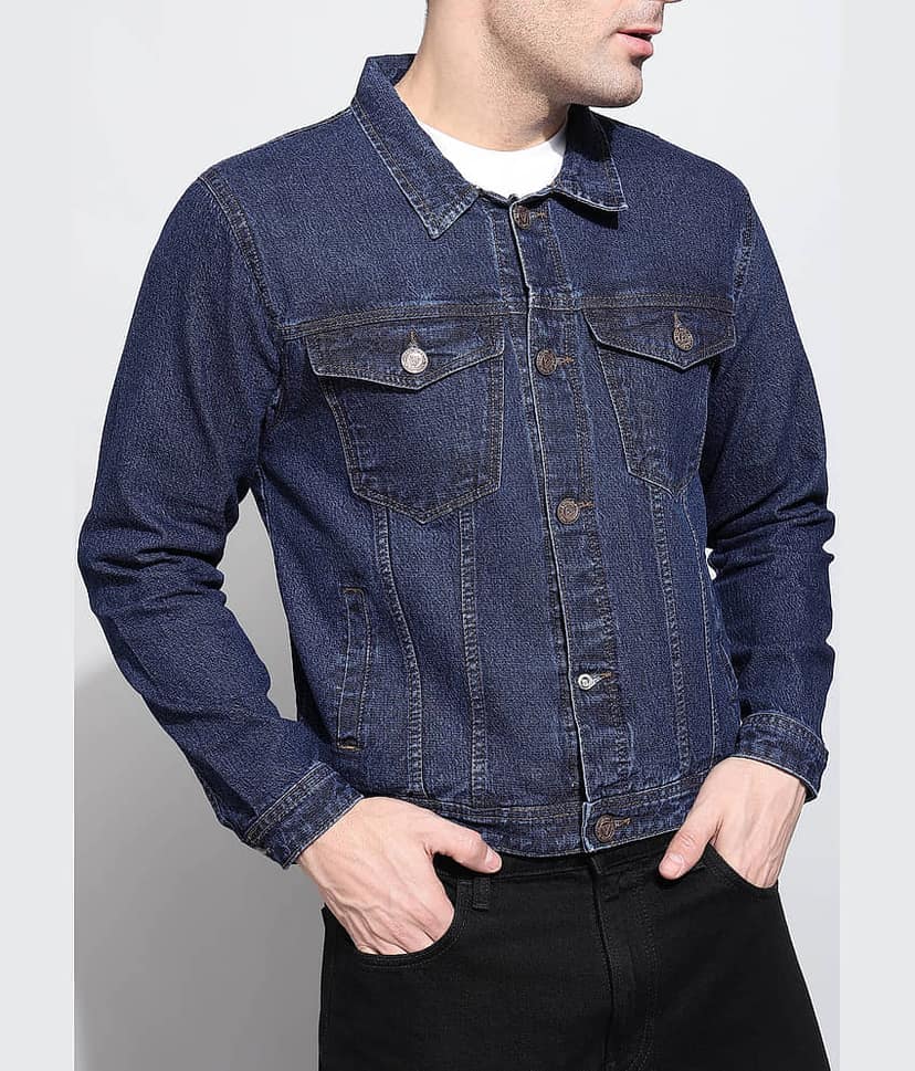 Aflash Denim Men's Denim Jacket - Navy ( Pack of 1 ) view 2