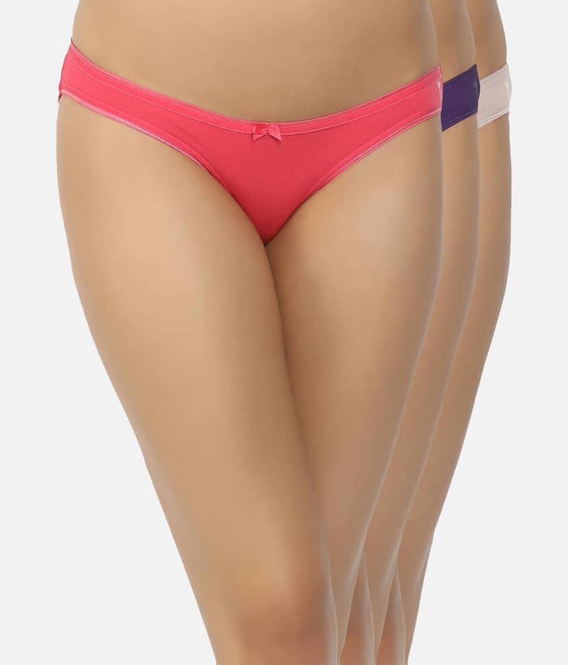 shyygl Pack of 3 Polyester Solid Women's Bikini ( Multicolor ) SL-901