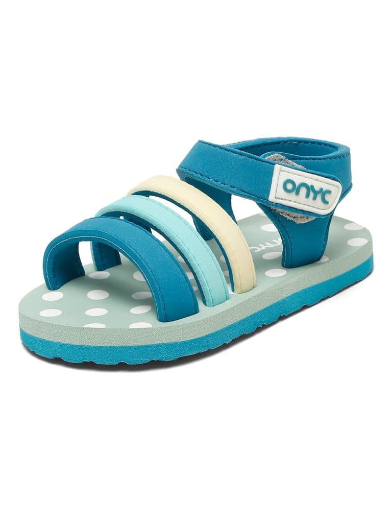 ONYC Premium Butterscotch Kids Sandals for Girls (Teal Blue) view 3
