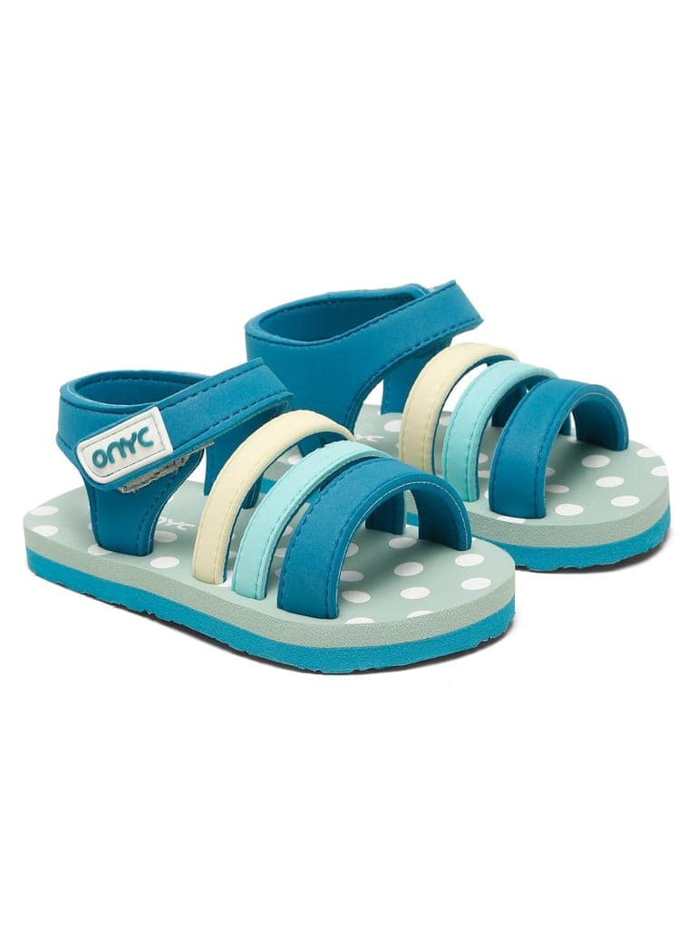 ONYC Premium Butterscotch Kids Sandals for Girls (Teal Blue) view 5