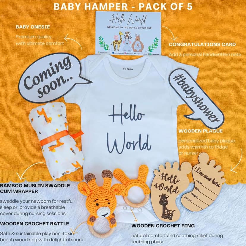 The Baby First Box New Born Baby Gift Box, Baby Boy Gifts, Baby Shower Gifts, Pregnancy Announcement Gifts, Mum to be, view 2