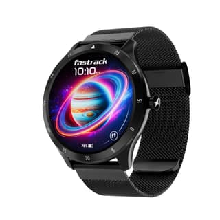 Fastrack Jupiter R2 Smart Watch for Man & Smart Watch for Women Latest with 1.38" Display, BT Calling, Functional Crown, 100+ Sports Modes, Health Suite, SOS, IP68, 5 Days Battery (Black Mesh) Fastrack Jupiter R2 Smart Watch for Man & Smart Watch for Wom
