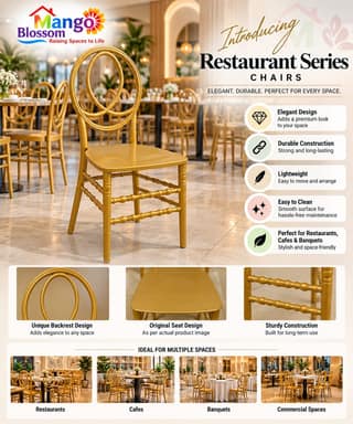 Mango Blossom Golden restaurant series plastic molded chair