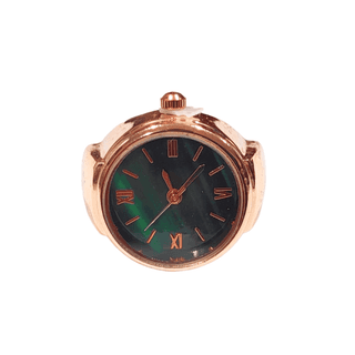 YAKH Rose Gold (Green Dial) Ring Watch