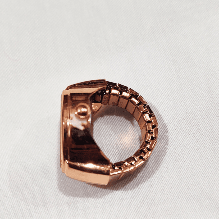 YAKH Rose Gold (Green Dial) Ring Watch view 2