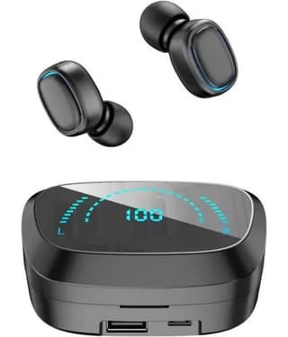 VEhop Power Buds In Ear True Wireless (TWS) 45 Hours Playback IPX4(Splash & Sweat Proof) Fast charging,Powerfull bass -Bluetooth V 5.1 Black
