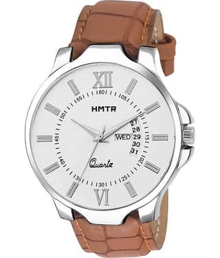 HMTr Brown Leather Analog Men's Watch