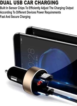 DUDAO 40.8 W Qualcomm 3.0 Turbo Car Charger (Black) view 2