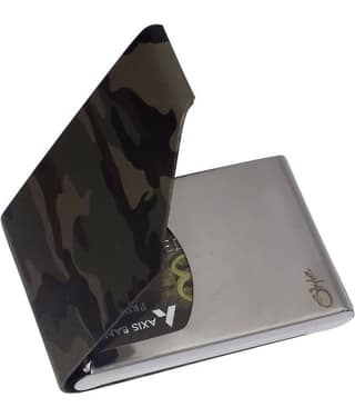 STYLE SHOES Leather Army Silver Green Atm, Visiting , Credit Card Holder, Pan Card/ID Card Holder , Pocket wallet Genuine Accessory for Men and Women