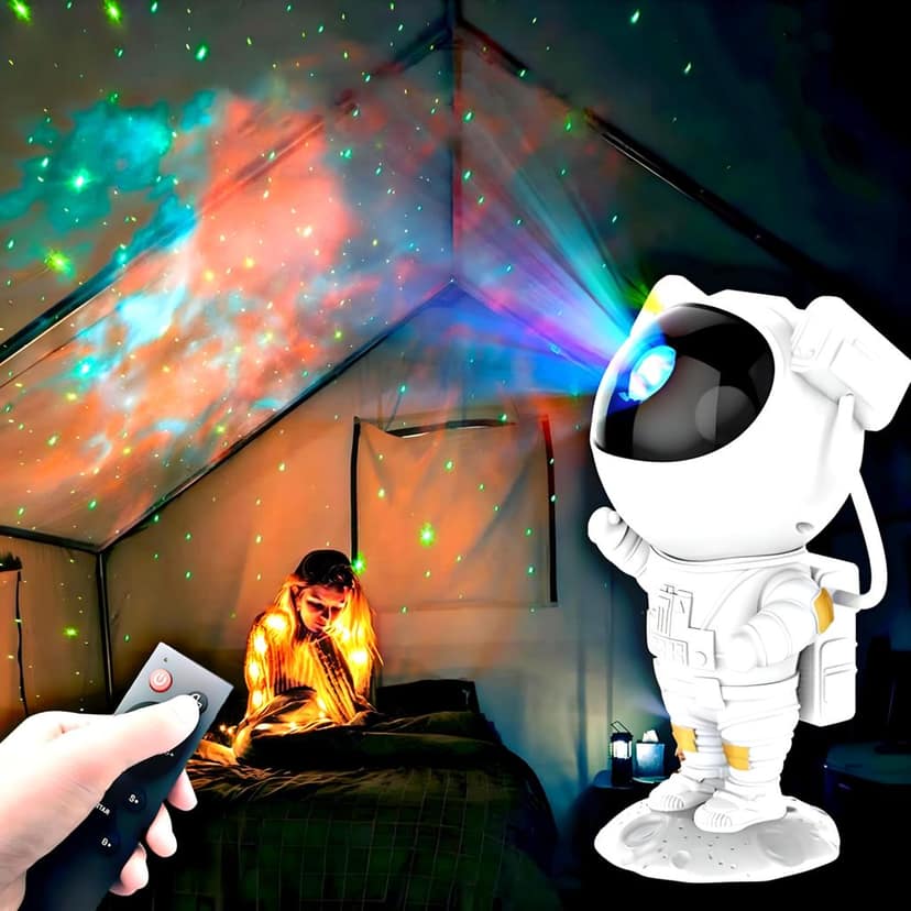 Astronaut Galaxy Projector with Remote Control, 360-degree Adjustable Nebula Night Light for Kids, Aesthetic Lamp for Bedroom, Home, Party & Gifts, Timer Settings, Star Projector for Gaming Room Decor view 4