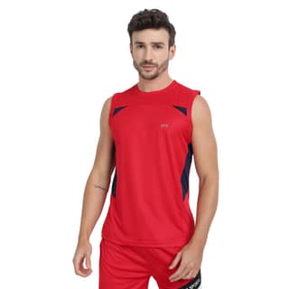 FTX Men Colorblock Round Neck Sleeveless Tshirt