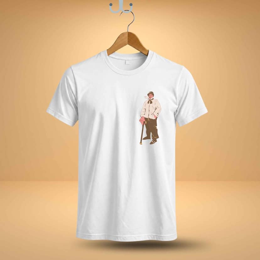 Trishoolin "Retro Gentleman" Anime Theme Graphic T-Shirt | Design 40012MB