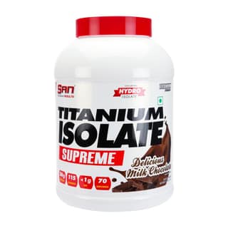 San Nutrition Titanium Isolate Supreme | Whey Protein Powder | 26g protein | Hydrolyzed Whey Protein Isolate |