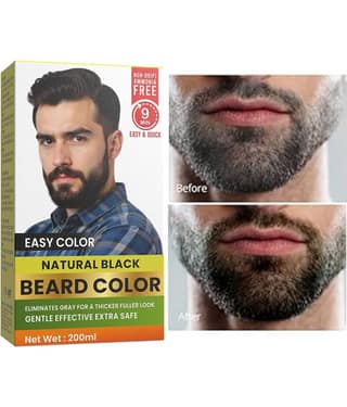 WRIXTY Fruit Vinegar Beard Dye Gel Black Instant Smooth Beard Hair Natural Shine Long Lasting