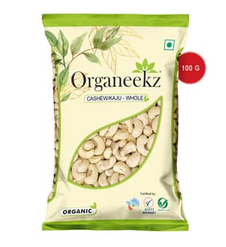 Organeekz Whole Cashews (Kaju) - 100g