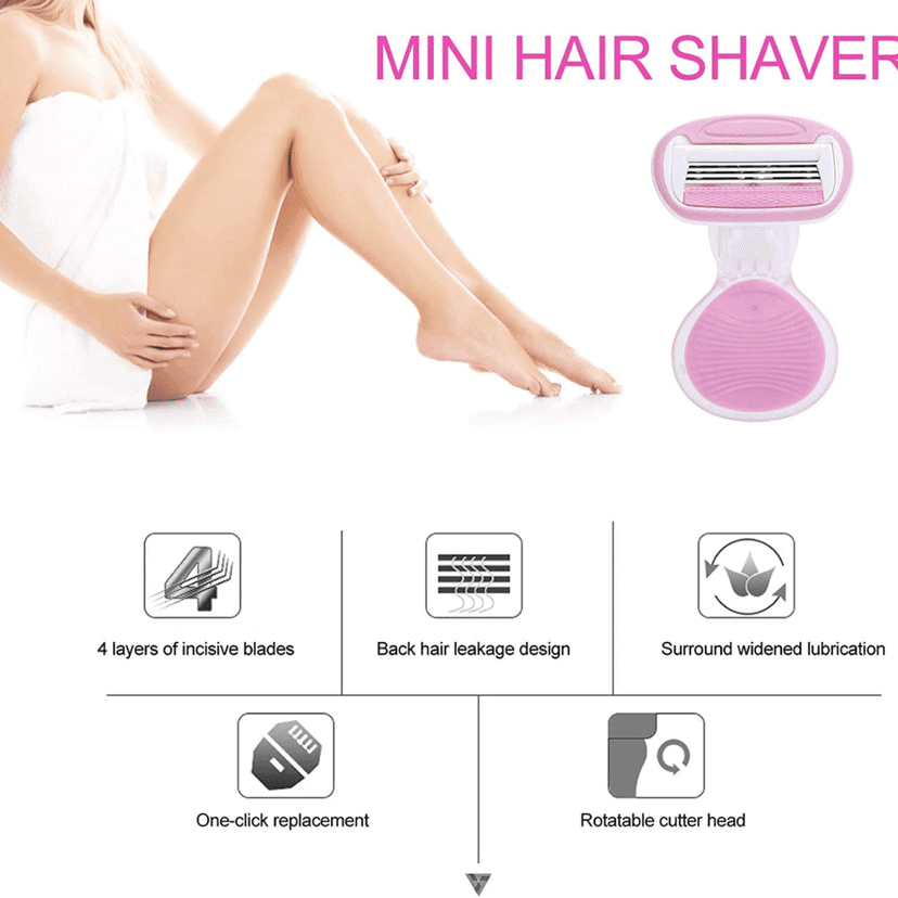 Ossden Body Razor for Womens Hair Removal | With Travel Case | 5-Blade Precision (Pack of 1) view 4