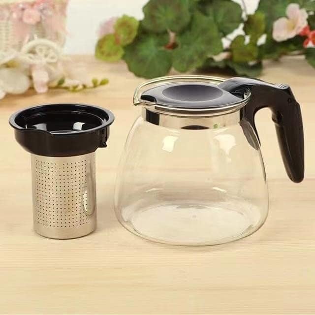 Glass teapot Kettle Teapot with Stainless Steel Infuser, Glass Teapot for Loose Leaf Tea, Blooming Tea, and Herbal