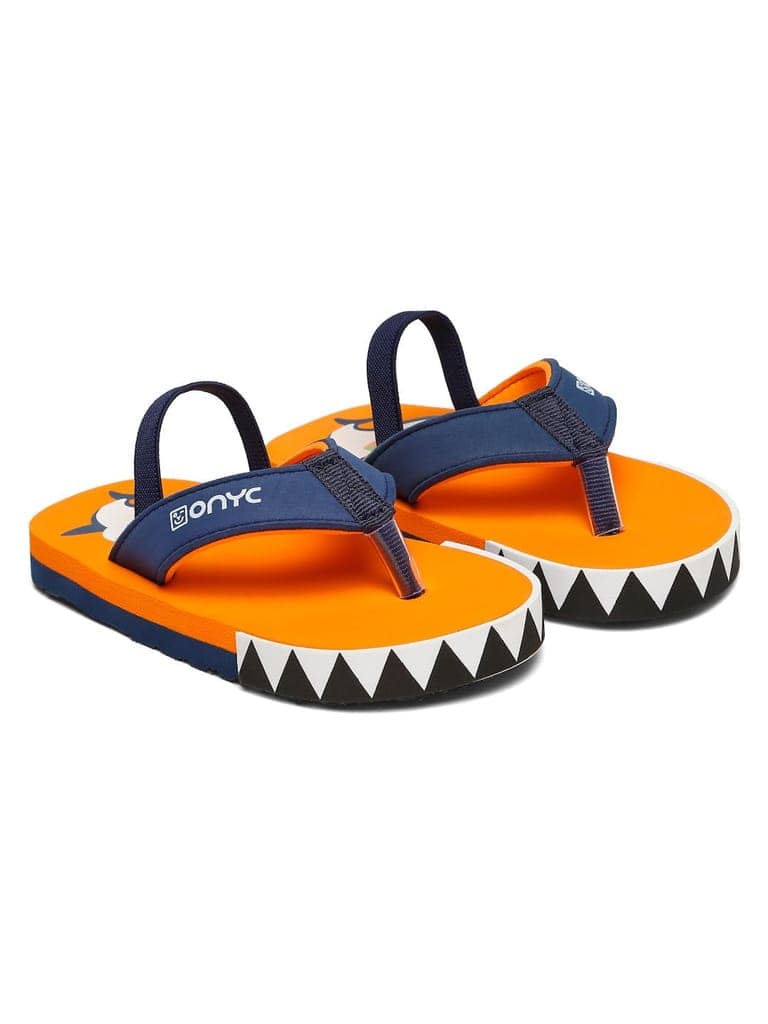Premium Shark Flip-flops With Adjustable BackSupport - Orange (Unisex) view 3