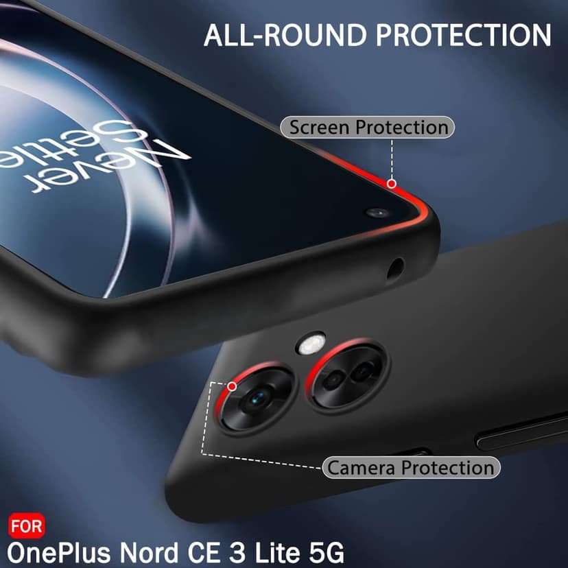 Faircost for Oneplus Nord CE 3 Lite black matte Soft back cover view 4