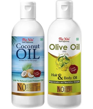 The Nile Coconut Oil 150 ML & Olive Oil 200 ML Hair Growth Oil 350 mL Pack of 2