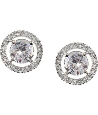 Jewar Mandi - Sky Blue Cluster Earrings ( Pack of 1 )
