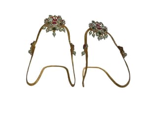 Buy Traditional Indian Gold Plated Pearl Kundan Bajuband Online